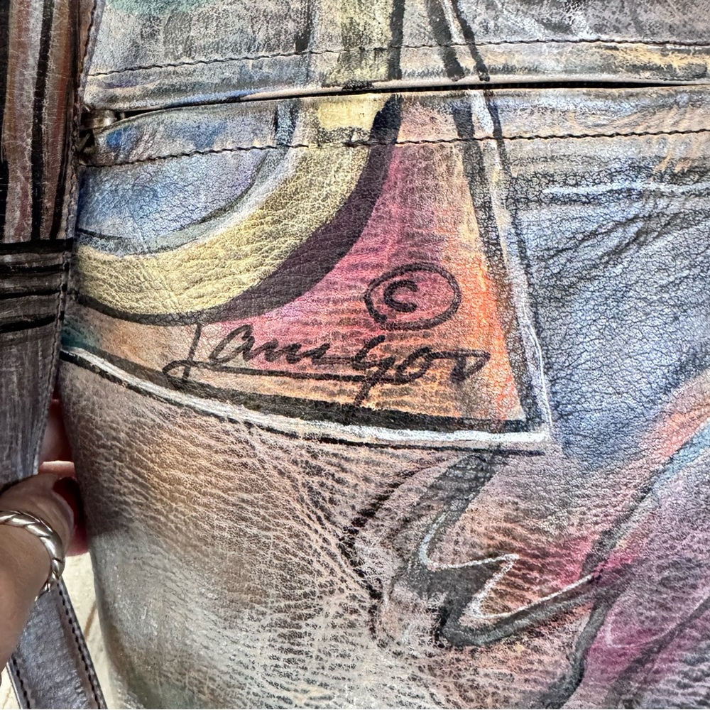 Jane Yoo wearable art shoulder bag artsy artisan artist Stylish Women's handbag - Picture 10 of 11
